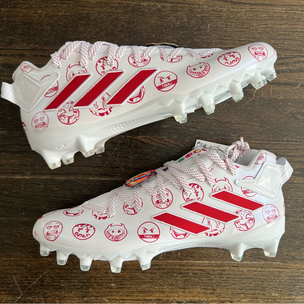 Adidas Freak 22 Big Mood White Red Emoji Football Cleats Gz6901 Size 12